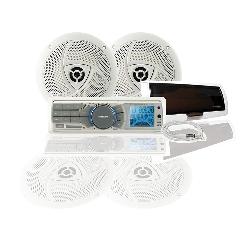 DNA Marine MA4BP Marine Audio Kit MP3/USB/AM/FM/BT Speakers and